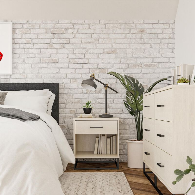 Novogratz Kelly Nightstand, Ivory Oak