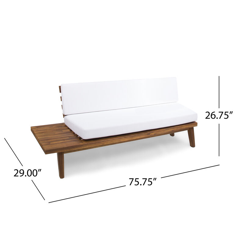 Merax Outdoor Patio Sofa  with  1 Coffee Table Set