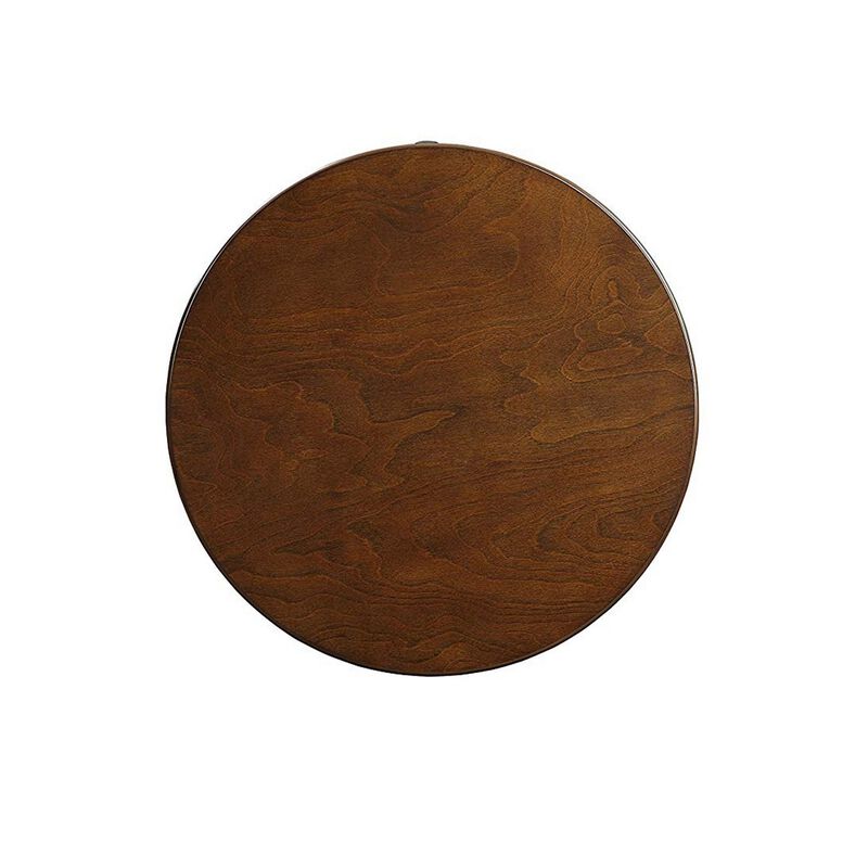 Alysa End Table, Walnut-Benzara