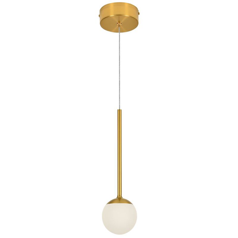 VONN Lighting 1-Light Integrated LED Height Adjustable Pendant Lighting
