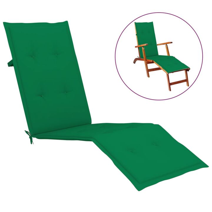 vidaXL Deck Chair Cushion Green (29.5"+41.3")x19.7"x1.6"