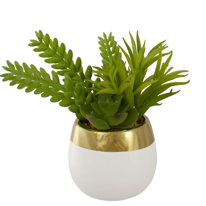 6.5" Potted Mixed Artificial Succulent Arrangement