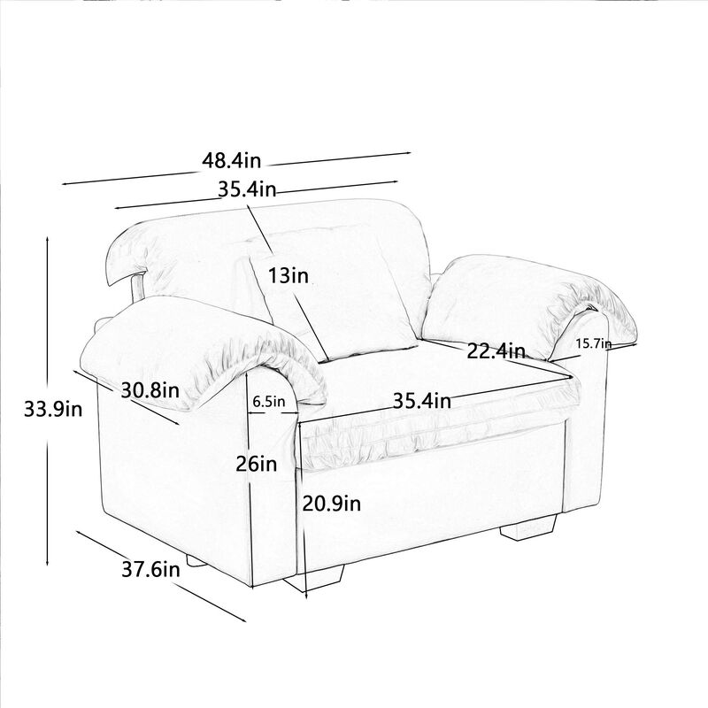 Merax  Upholstered Accent Single Sofa
