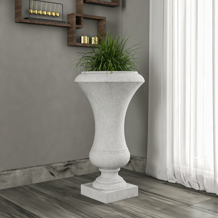 LeisureMod Daisy Series Fiberstone and MgO Clay Planter