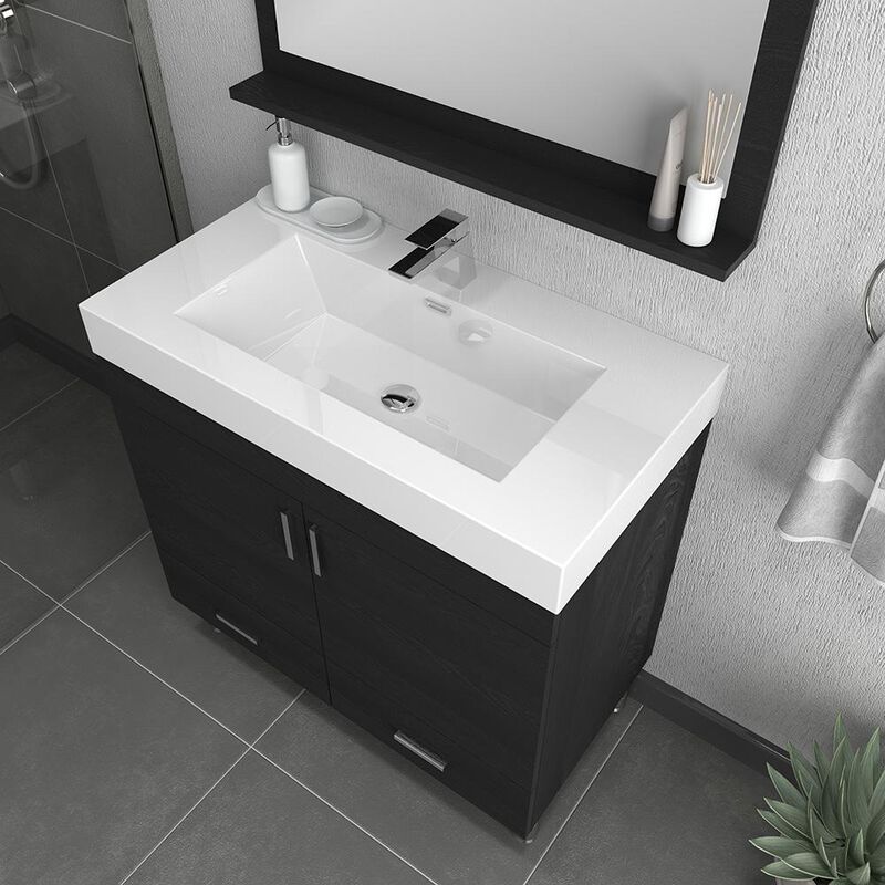 Alya Bath Ripley 36 Modern Bathroom Vanity in Black