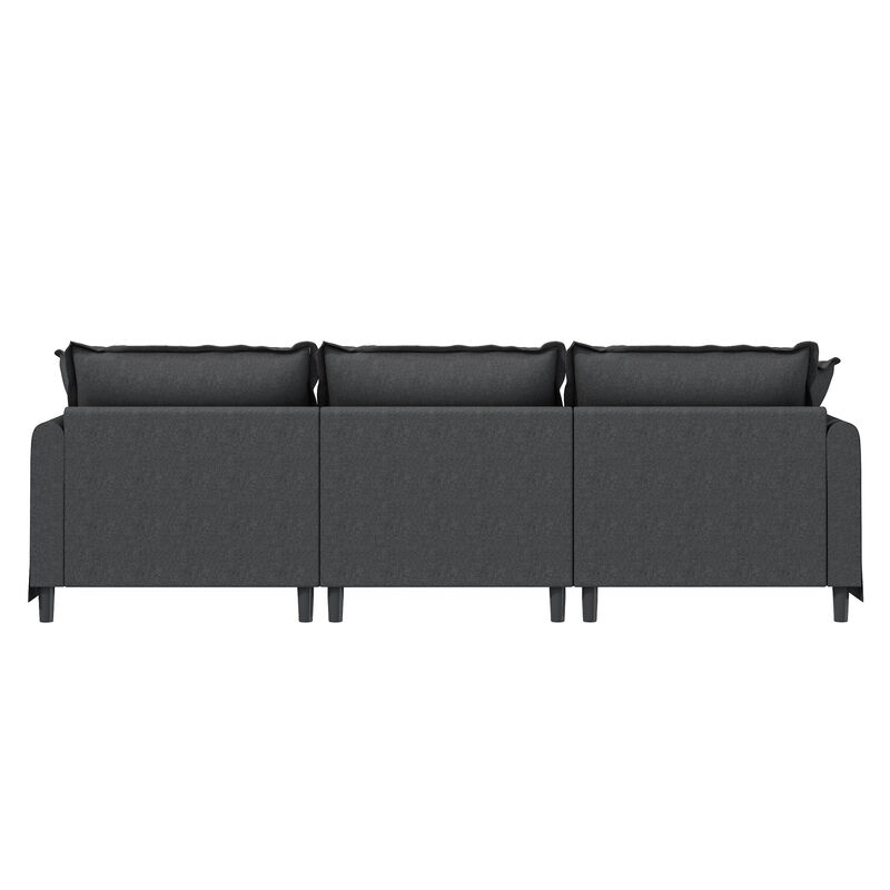 Merax Chenille Cloud Sofa Couch with Throw Pillows
