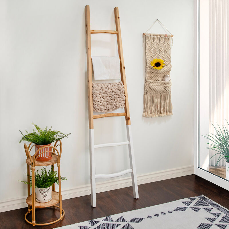 Triangle Dots Planter with Saucer, White Set