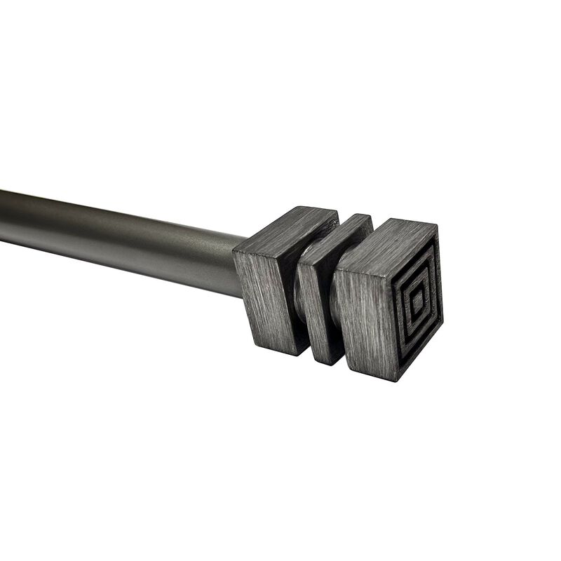 Esencial Cleft Curtain Rod Set, Adjustable Length From 72" to 144"