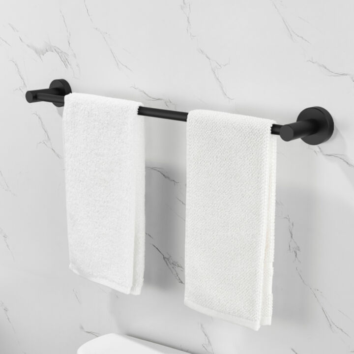 6-Piece Bathroom Hardware Set Thick Space Aluminum Towel Bar Set