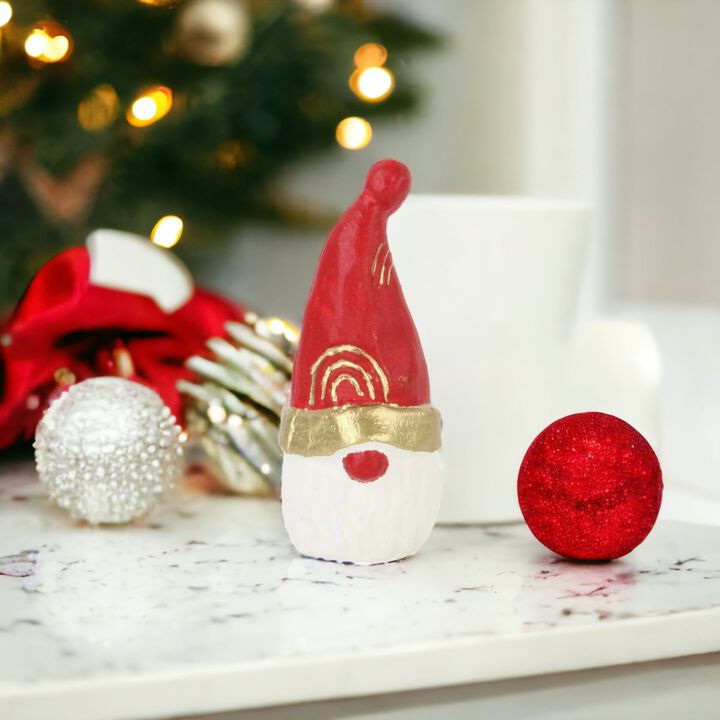 Santa Gnome Cast Iron Table Decor
