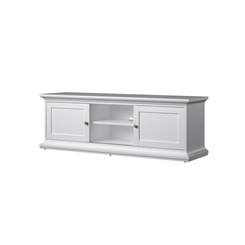 Tvilum Sonoma 2 Sliding Door TV Stand, White