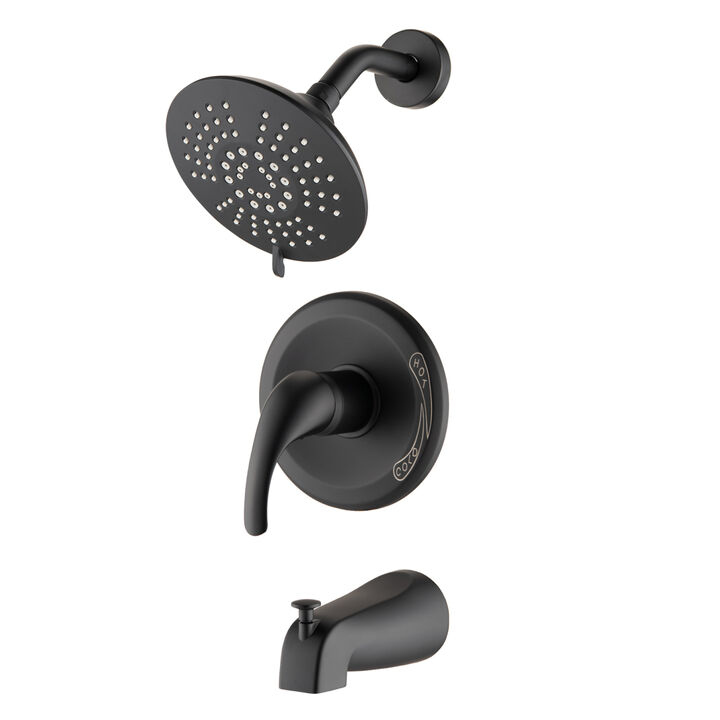 Single Handle Tub Spout And 5-Functions Shower Head Set (Valve Included)