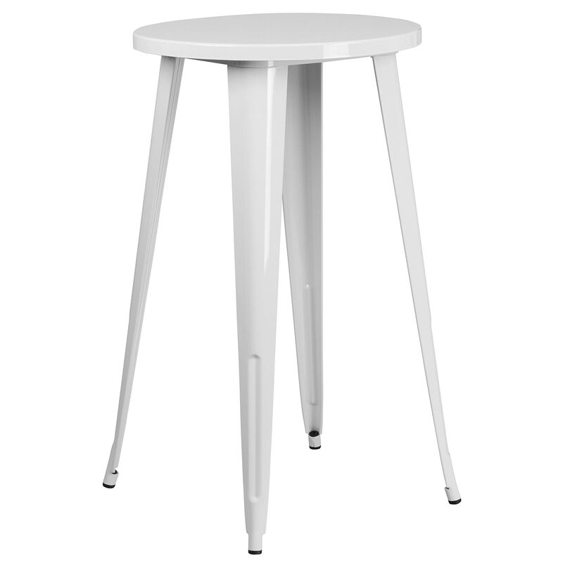 24RD Orange Metal Bar Table