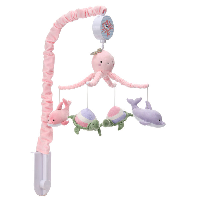 Lambs & Ivy Sea Dreams Dolphin/Turtle Musical Baby Crib Mobile Soother Toy