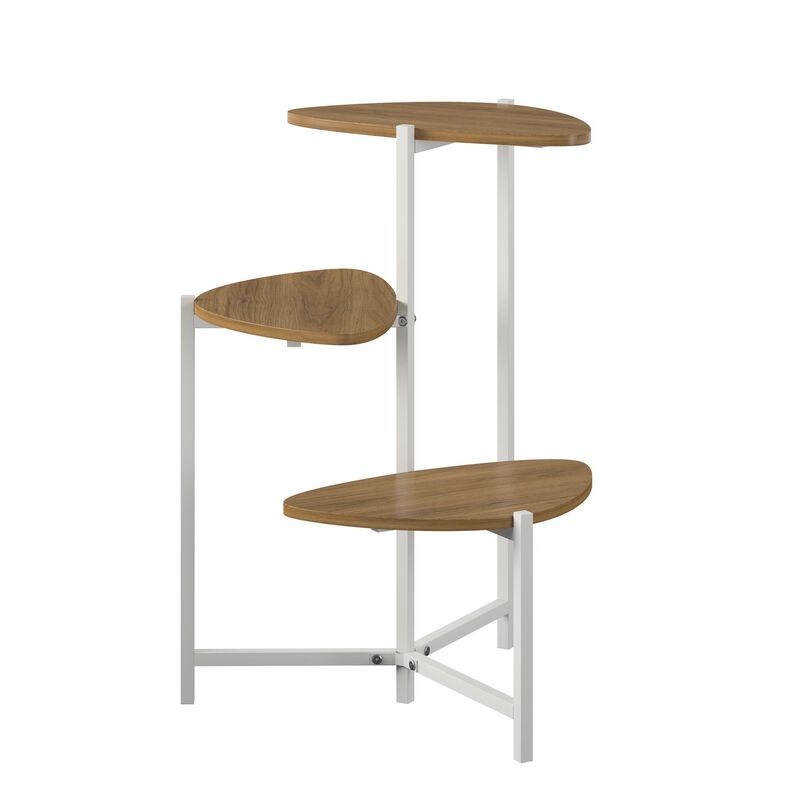 Novogratz Tallulah Plant Stand, Walnut/White
