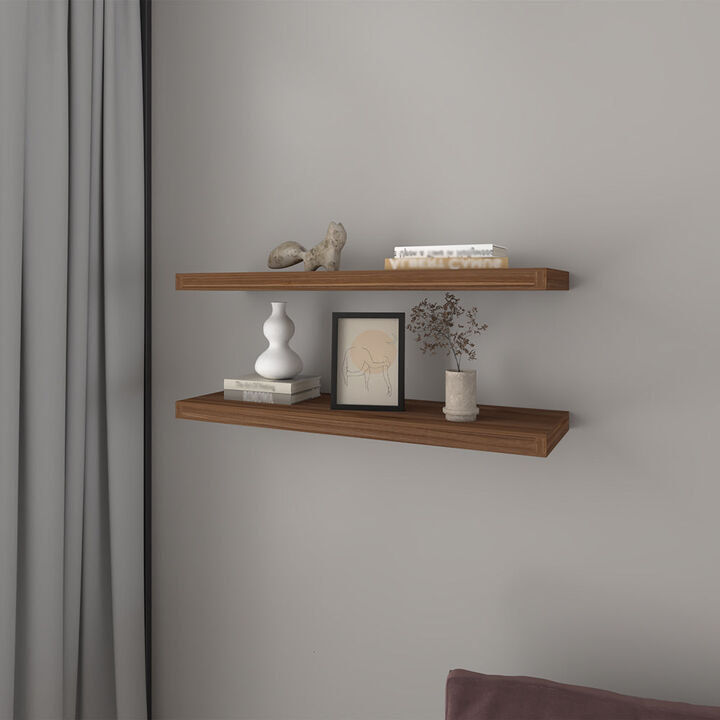 Floating Shelf Dallas, Living Room, Mahogany