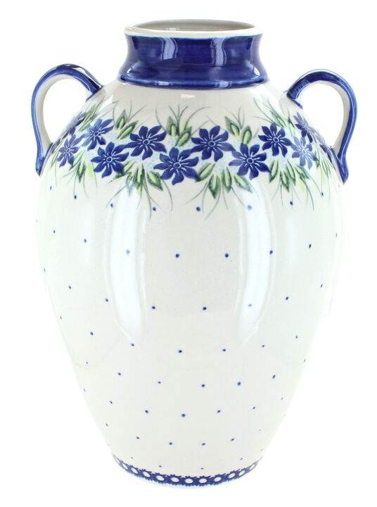 Blue Rose Polish Pottery Misty Large Jug Vase
