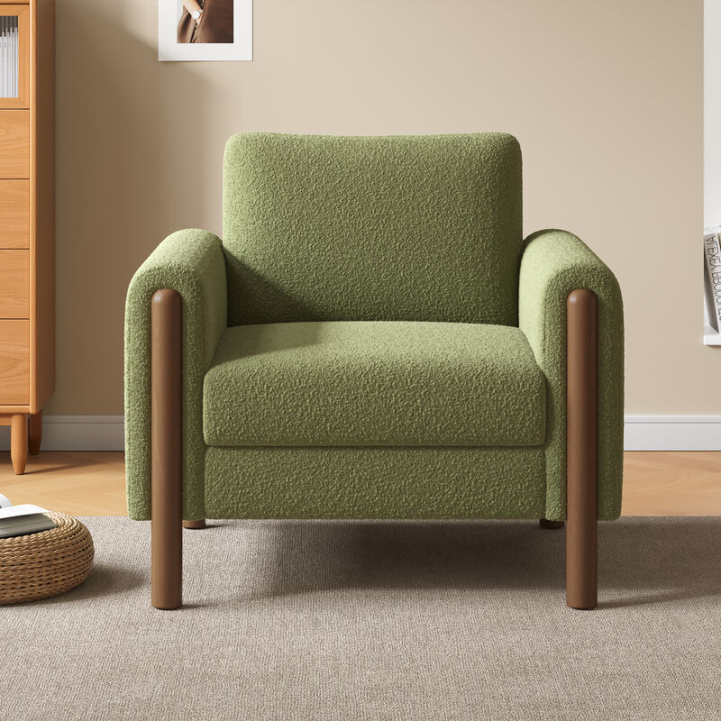 Merax Teddy Upholstered Single Sofa Accent Chair