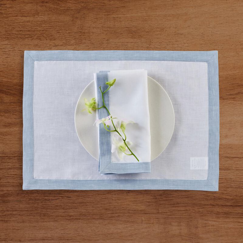 Solino Home 100% Pure Linen Placemats 14 x 19 Inch Set of 4 |Classic