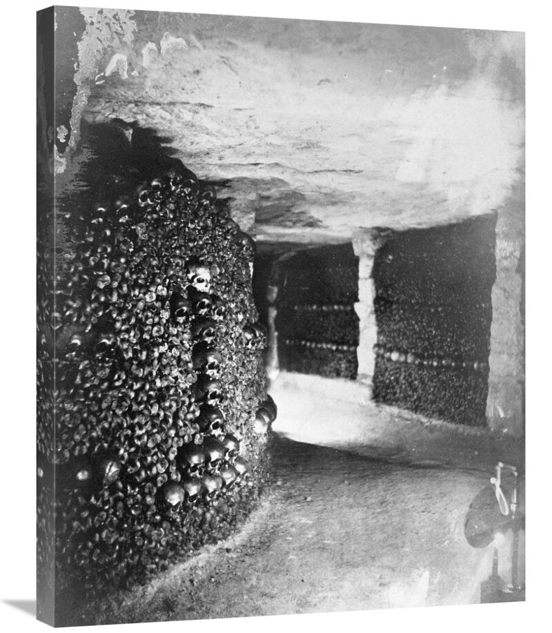Paris, 1861 - View in the Catacombs-Canvas Art-24x30