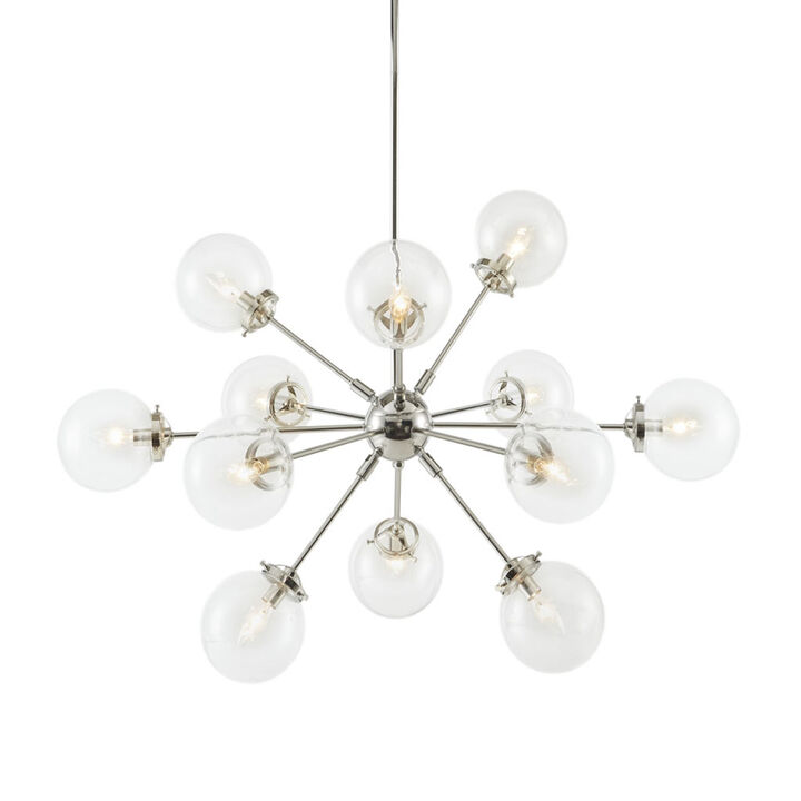 12-Light Chandelier With Oversized Globe Bulbs