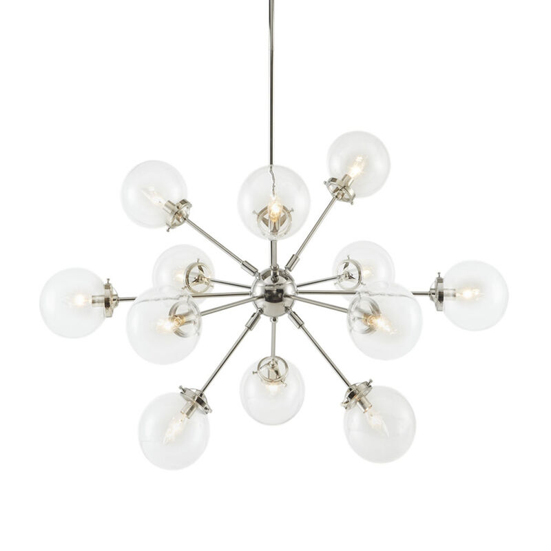 12-Light Chandelier With Oversized Globe Bulbs