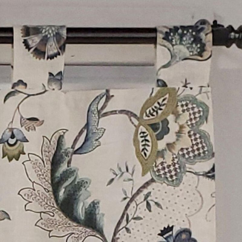 Ophelia Tab Valance All season 4" Tab Valance 45" x 15" Iris Blue by RLF Home