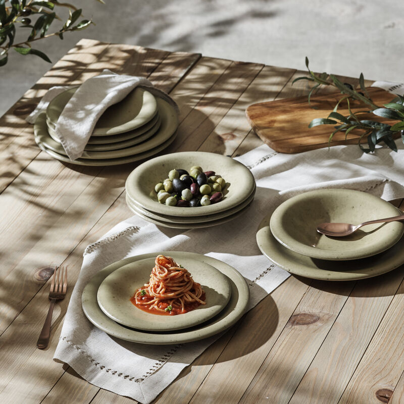 Porto by Stone Lain Semplice Stoneware 24 Piece Dinnerware Set
