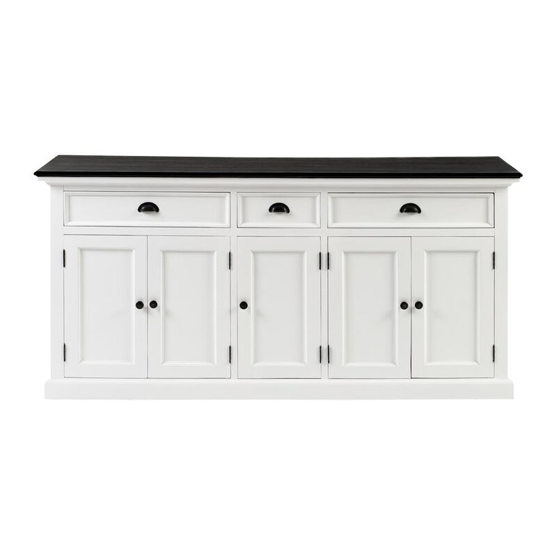 Belen Kox Contrast Classic White & Black Farmhouse Buffet, Belen Kox