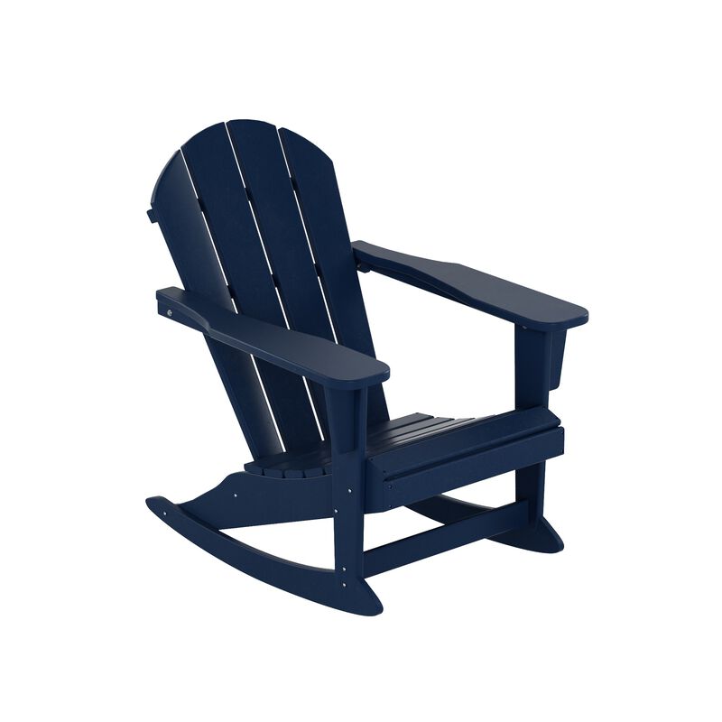 WestinTrends 3-Piece Outdoor Patio Rocking Adirondack Chairs with Side Table Set