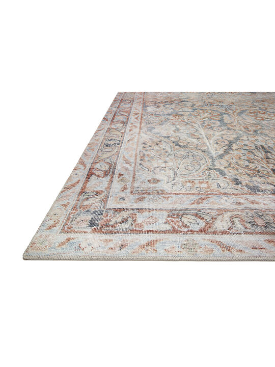 Lenna LEA02 Ocean/Apricot 18" x 18" Sample Rug