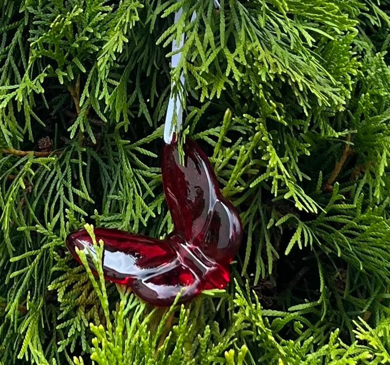 Crystal Butterfly Hanging Ornament Holiday Decor