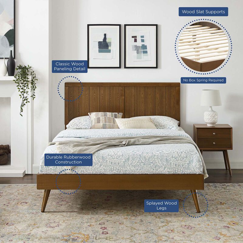 Modway - Alana Full Wood Platform Bed With Splayed Legs