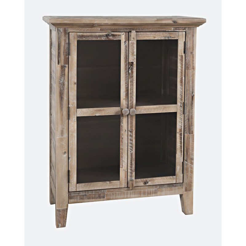 Jofran Rustic Shores 32 Coastal Distressed Acacia Two-Door Accent Cabinet