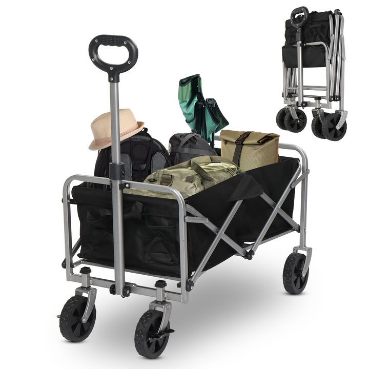 Garden Folding Cart Portable & Collapsible Garden Trolley for Easy Transport of Tools & Supplies