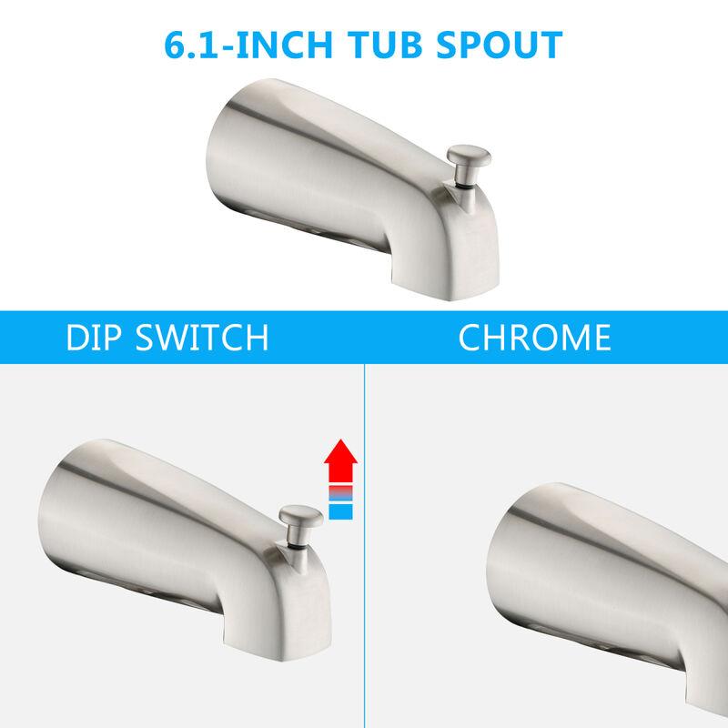 Single Handle Tub Spout And 5-Functions Shower Head Set (Valve Included)