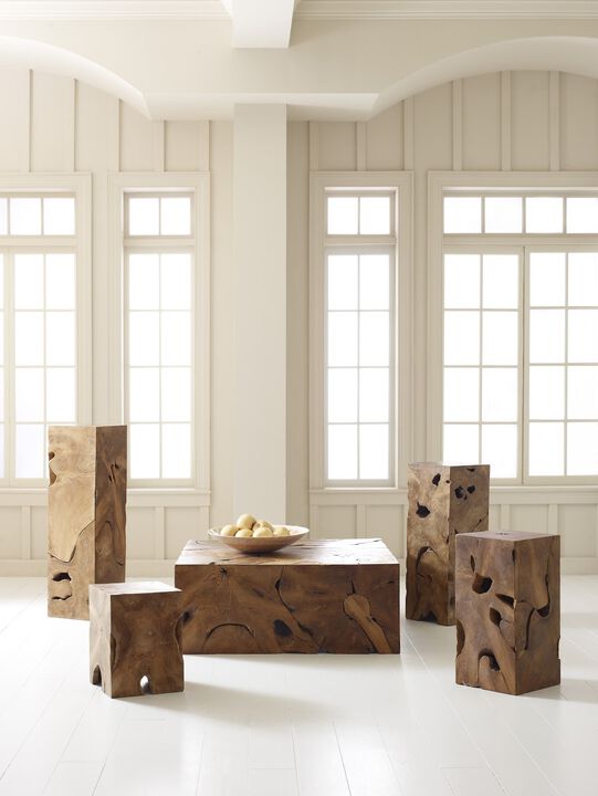 Teak Slice Small Pedestal