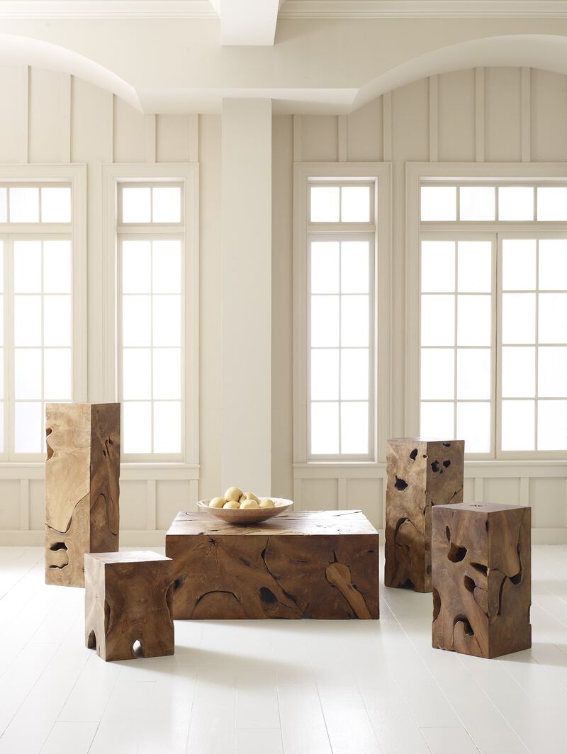 Teak Slice Small Pedestal