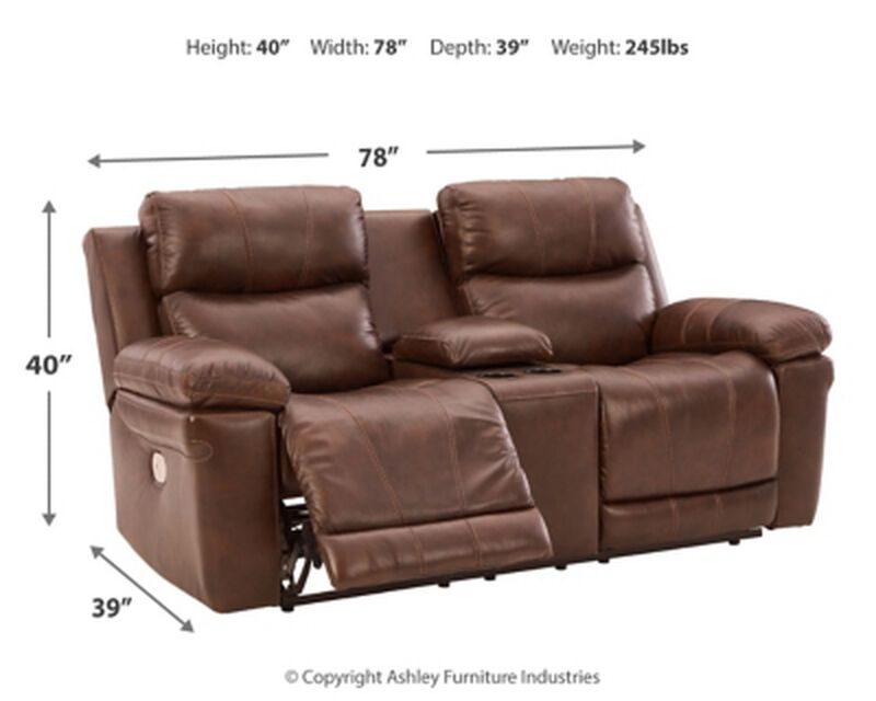 Edmar Power Reclining Loveseat with Console