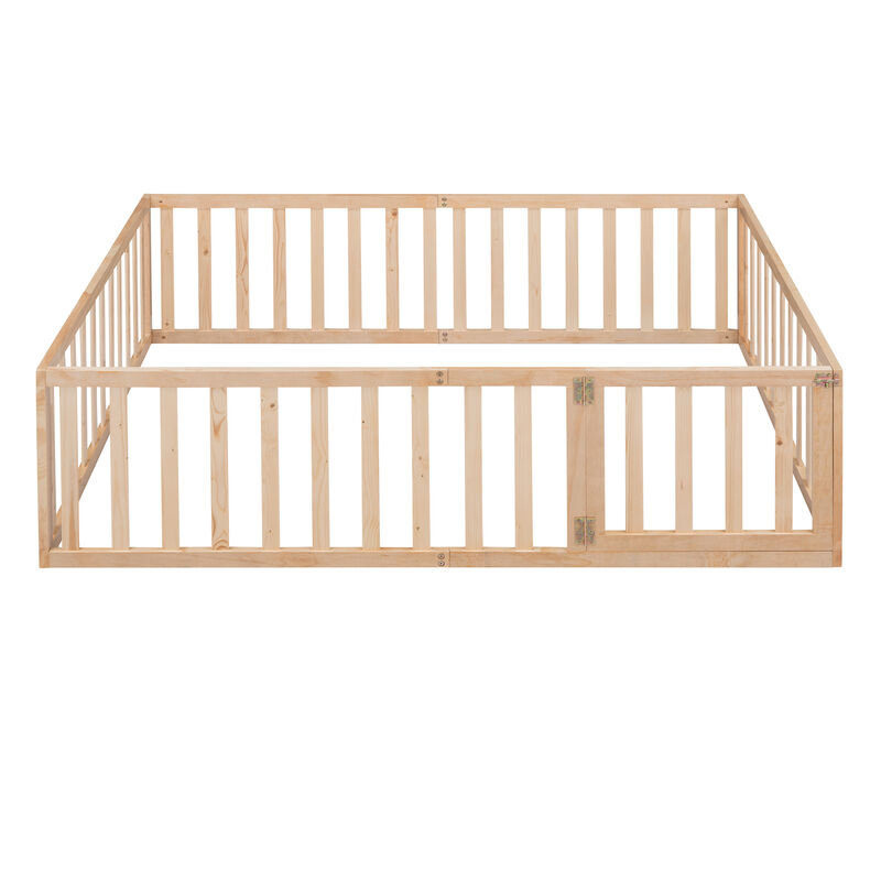 Merax Wood  Daybed Frame with Fence