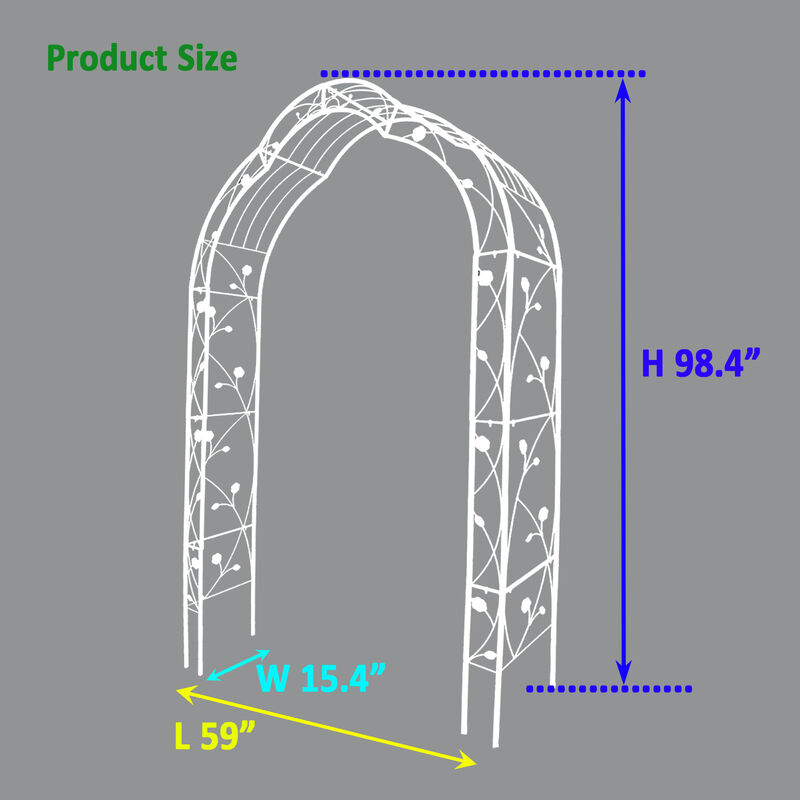Streamdale Customizable Metal Garden Arch for Weddings and Events