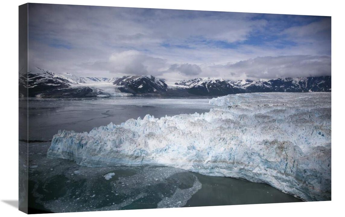 Hubbard Glacier encroaching on Gilbert Point, Wrangell-St. Elias National Park, Alaska-Canvas Art-30x20