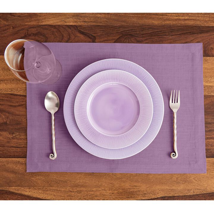 Solino Home 100% Pure Linen Placemats 14 x 19 Inch Set of 4 |Diana