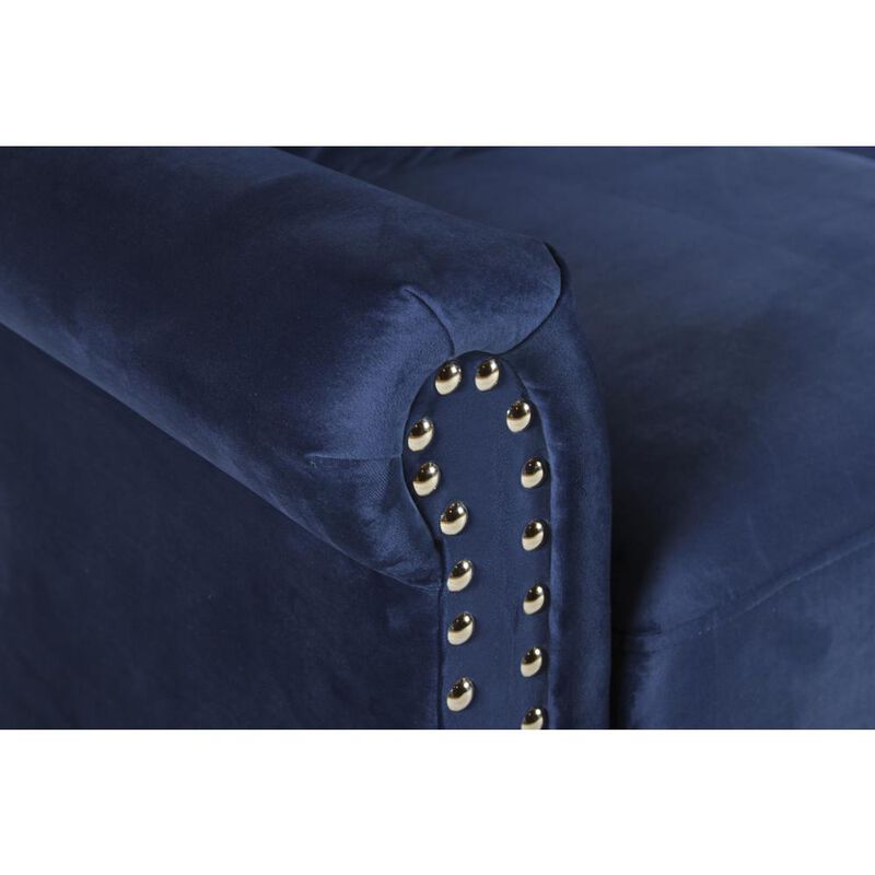 New Classic Furniture Alani Loveseat-Deep Blue