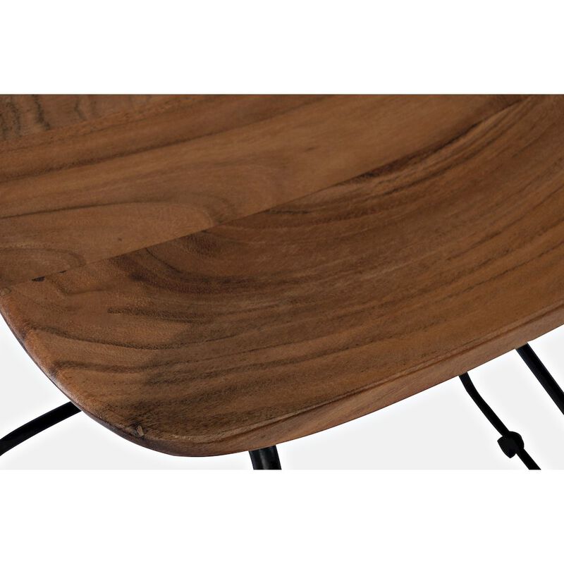 Jofran Nature's Edge Solid Acacia Counter Height Backless Stool (Set of 3)
