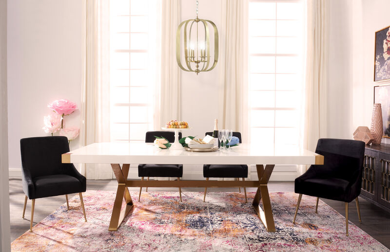 Adeline Black Lacquer Dining Table