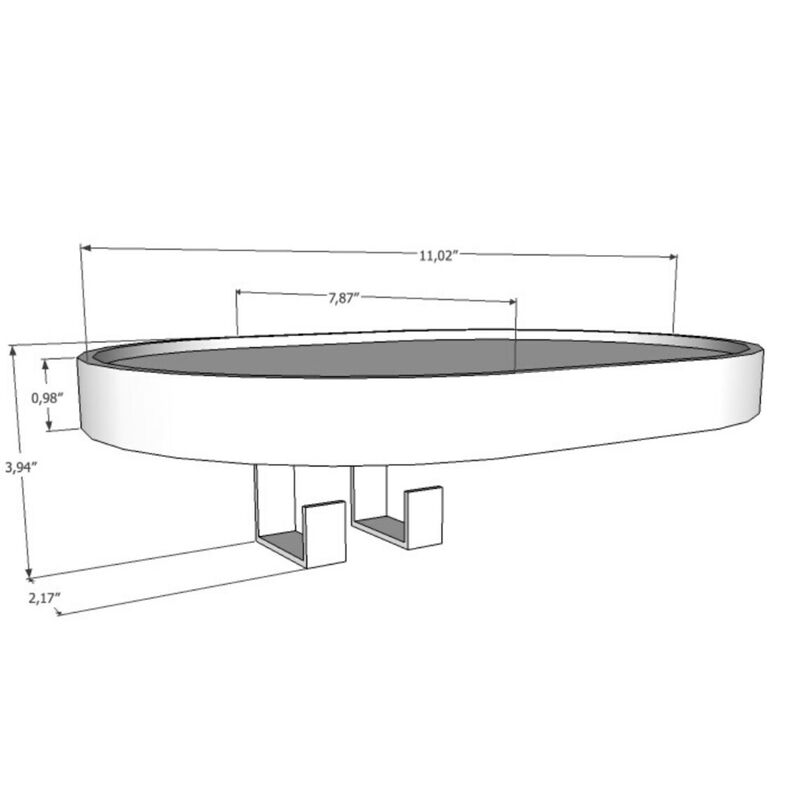 Wall-Mounted Modern Hardwood Coat Rack with a Shelf and Two Metal Hooks Black