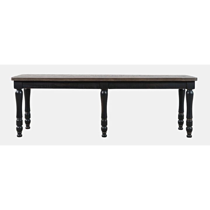 Jofran Madison County Rustic Reclaimed Solid Wood Farmhouse 54 Dining Bench