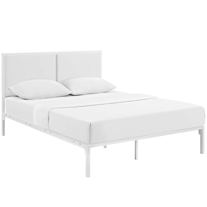 Modway - Della King Vinyl Bed White