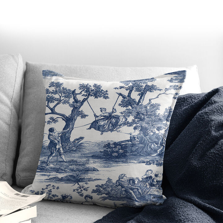6ix Tailors Fine Linens Malaika Blue Decorative Throw Pillows